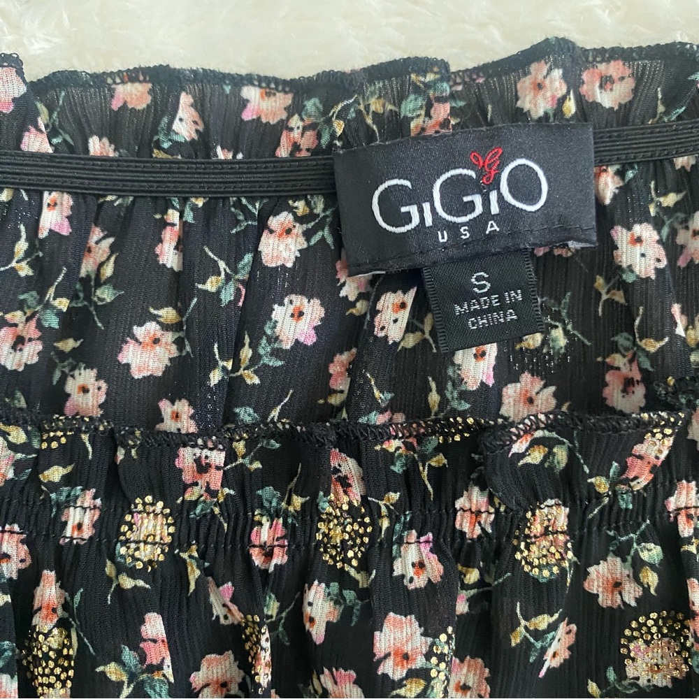 GiGiO Floral Peasant Top Blouse - Picture 3 of 7